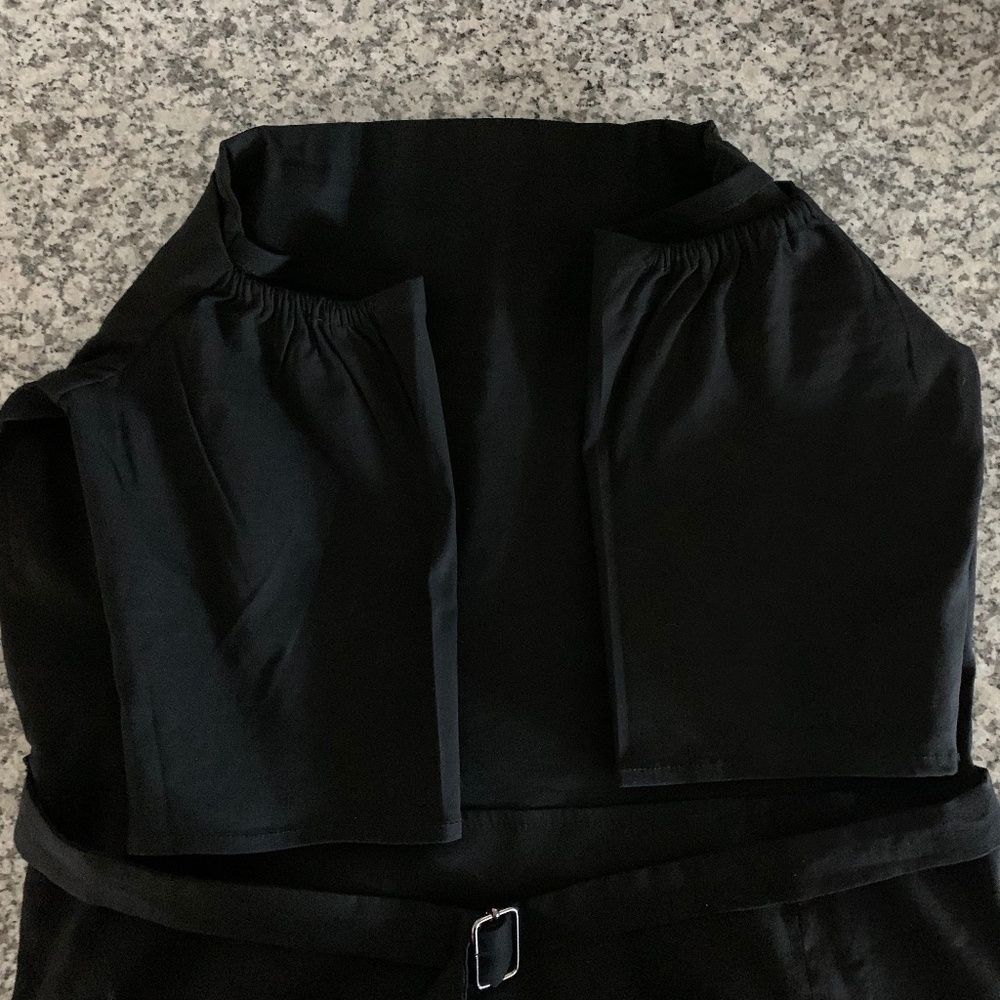 SEA New York Little Black Cocktail Dress off the Shoulder Linen/Cotton Sz 10 - Picture 16 of 16